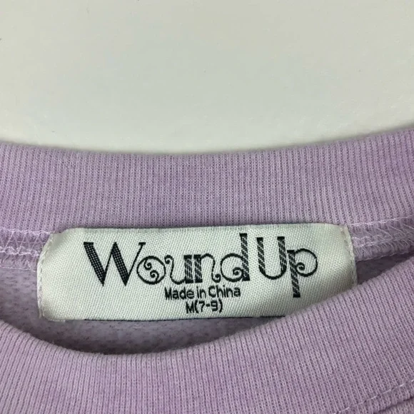 Wound Up “Happy Vibes Only” Marble Purple Sweater - Picture 5 of 5
